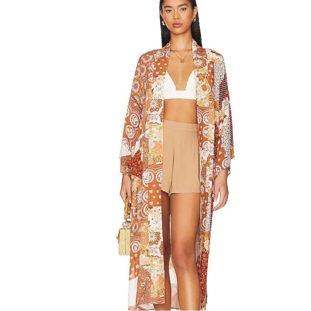 SPELL x REVOLVE Cha Cha Maxi Robe in Rust/Brown Sugar M/L - NWT - Picture 7 of 14